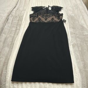 Express Dress - Black / Nude - Lace Top - Size Large
NWT